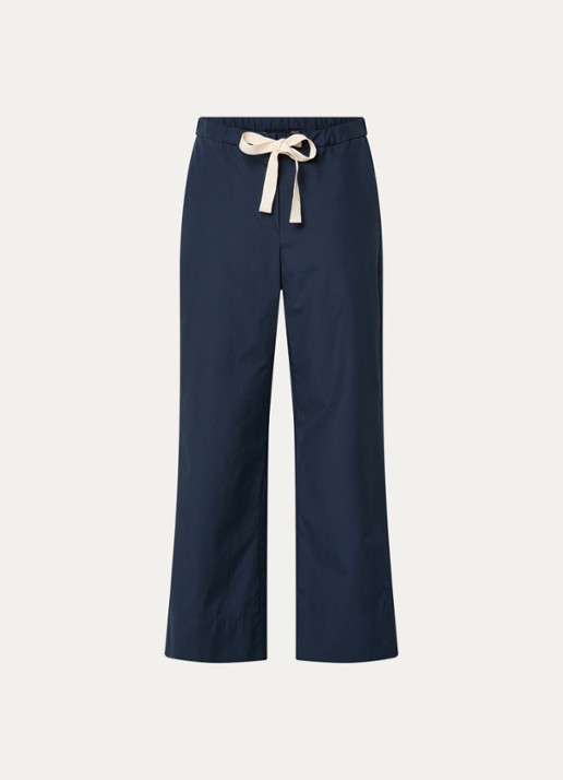 Max Mara Argento high waist straight fit pantalon met steekzakken - voorkant 3 donkerblauw