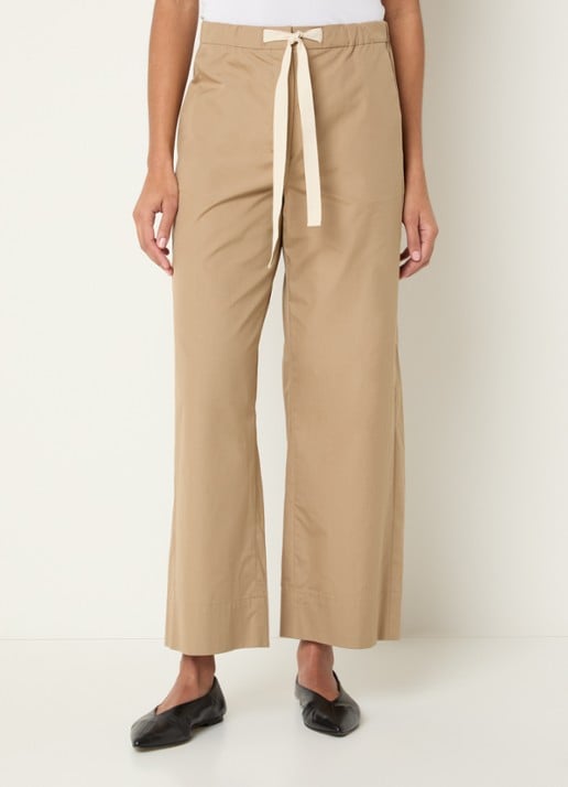 Max Mara Argento high waist straight fit pantalon met steekzakken