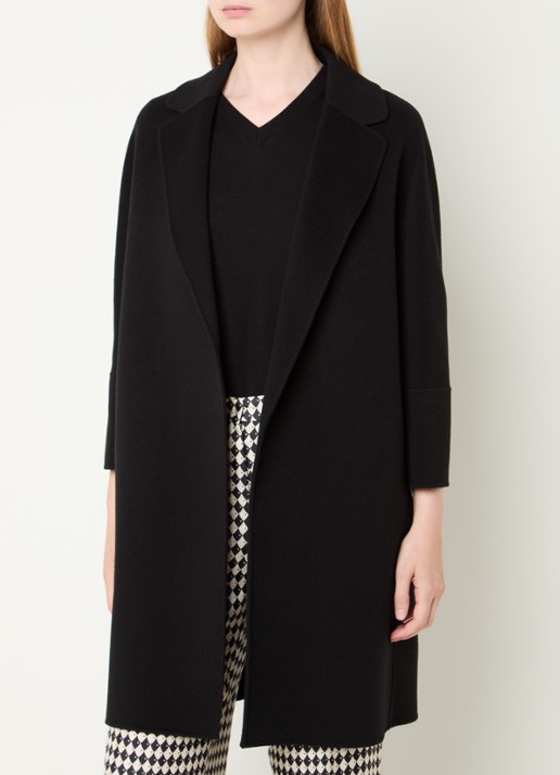 MaxMara Arona mantel van scheerwol met strikceintuur