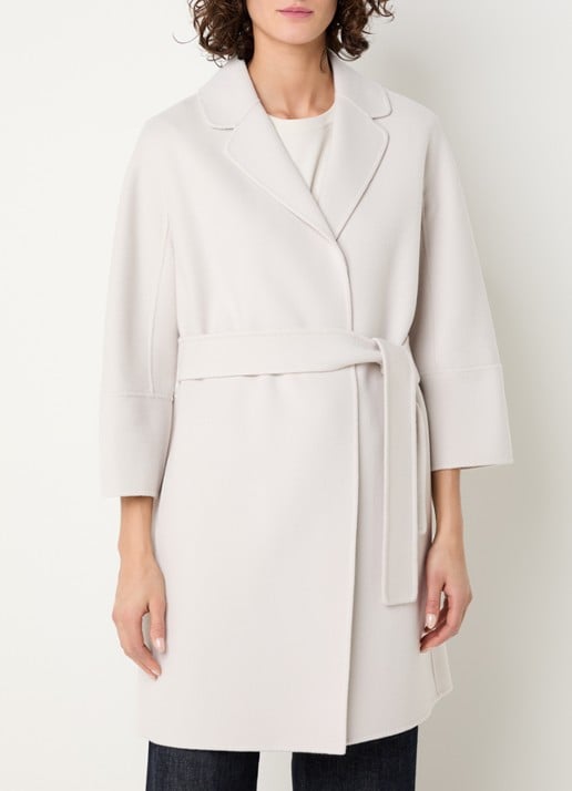 Max Mara Arona mantel van wol met strikceintuur