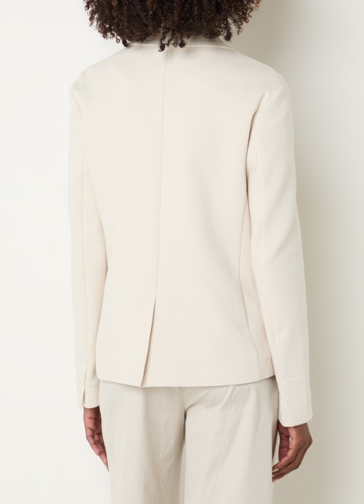 Max Mara Badia double-breasted blazer met klepzakken - achterkant beige