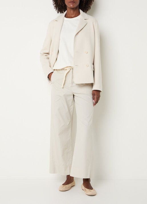 Max Mara Badia double-breasted blazer met klepzakken - voorkant 3 beige