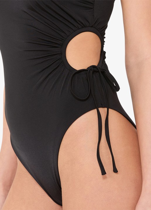 Max Mara Badpak met cut-out detail - detail 10 zwart