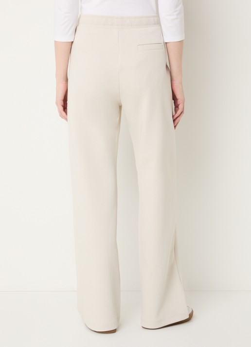 Max Mara Bali high waist straight fit broek met steekzakken - achterkant 4 vanillegeel