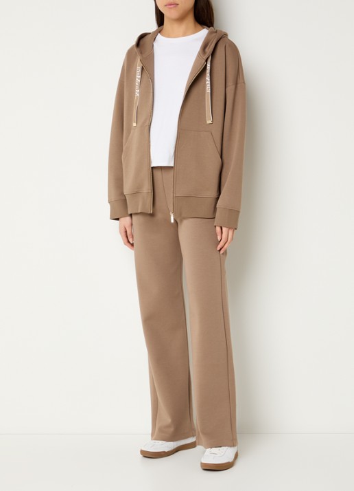 Max Mara Bali high waist straight fit broek met steekzakken - voorkant 3 camel