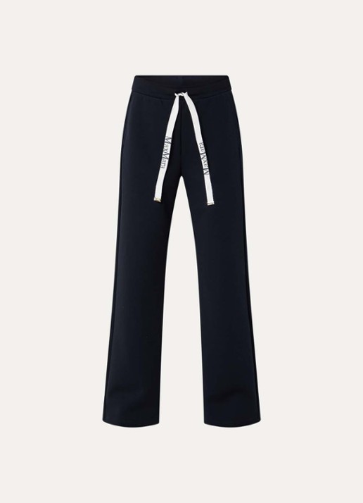 Max Mara Bali high waist straight fit broek met steekzakken - voorkant 3 donkerblauw