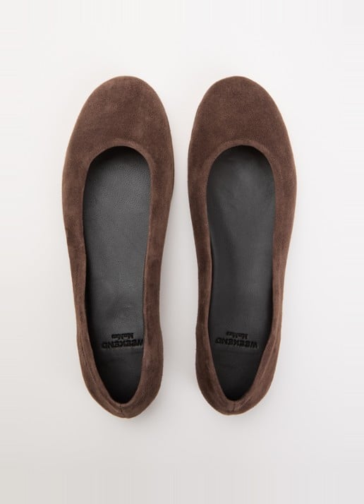 Max Mara Ballerina van suède - detail 4 bruin