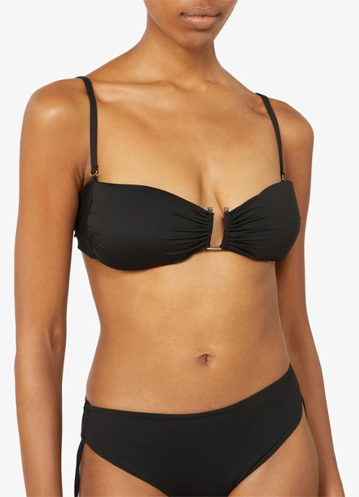 Max Mara Bandeau bikinitop met afneembare bandjes - detail 5 zwart