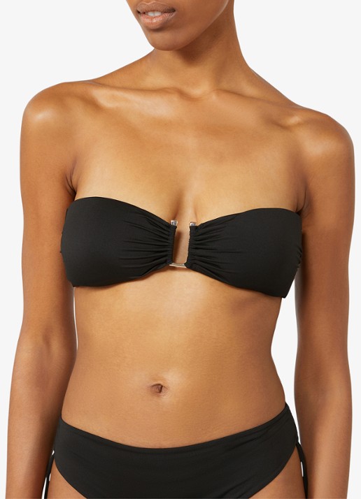 Max Mara Bandeau bikinitop met afneembare bandjes - detail 7 zwart