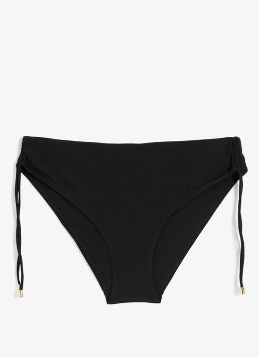 Max Mara Bikinislip met plooidetail - voorkant 2 zwart