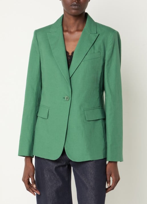 Max Mara Blazer met schoudervulling en klepzakken