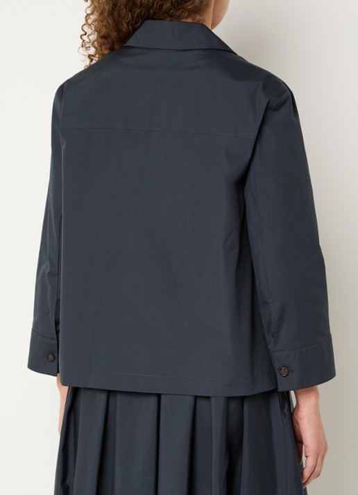 Max Mara Blouse met opgestikte zakken - achterkant 4 indigo