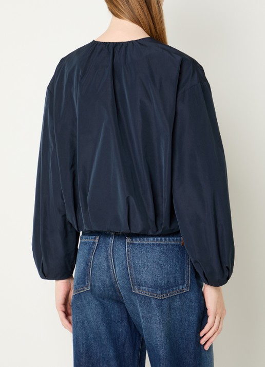 Max Mara Butterfly jack met steekzakken - achterkant 3 donkerblauw