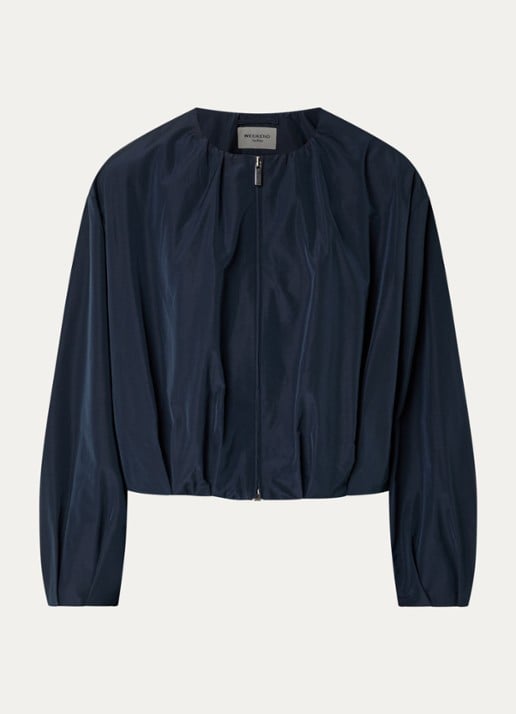 Max Mara Butterfly jack met steekzakken - voorkant donkerblauw