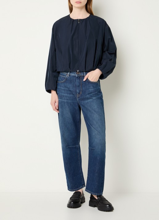 Max Mara Butterfly jack met steekzakken - voorkant 2 donkerblauw