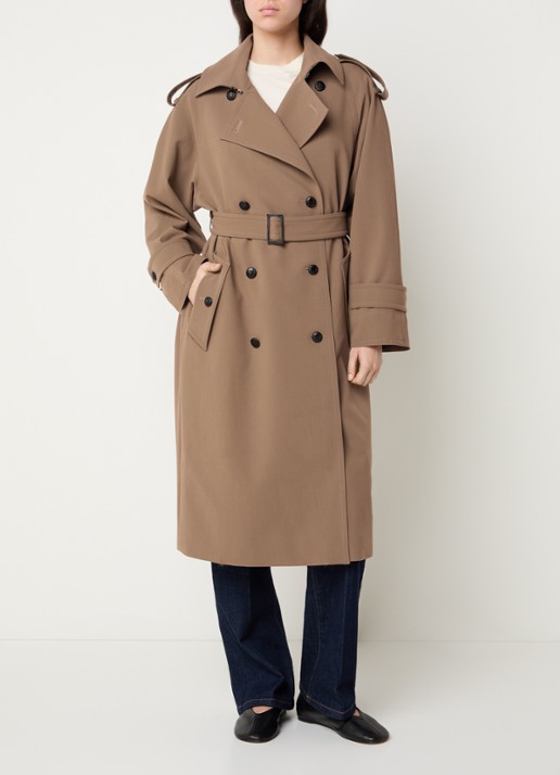 Max Mara Certo trenchcoat van scheerwol met waterafstotende coating