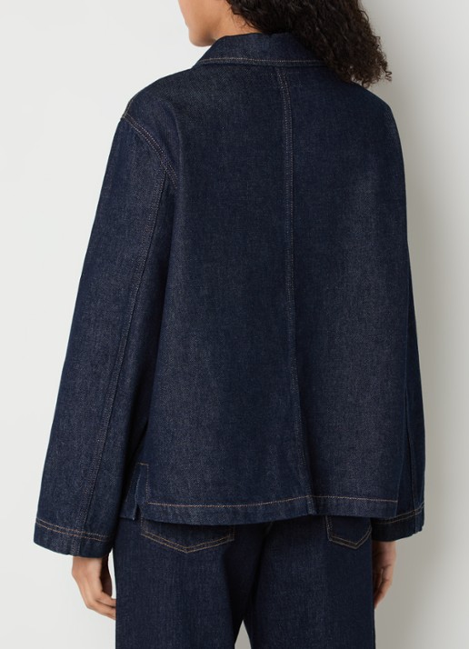 Max Mara Circoli spijkerjas met opgestikte zakken - achterkant 4 indigo