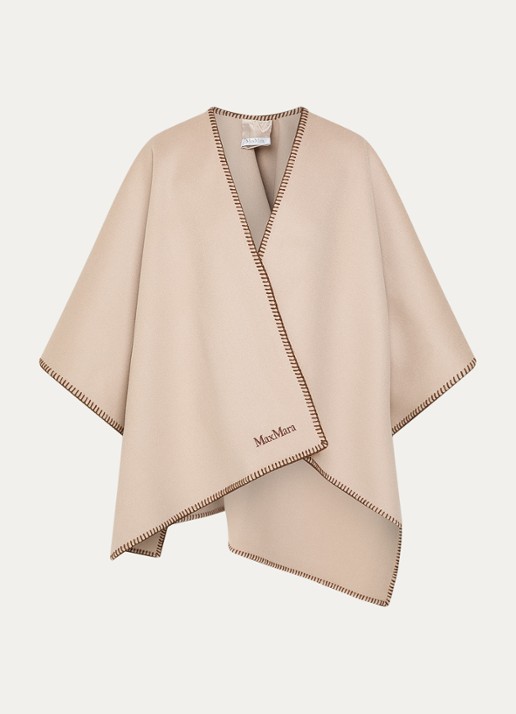 Max Mara Colomba cape van wol met ceintuur