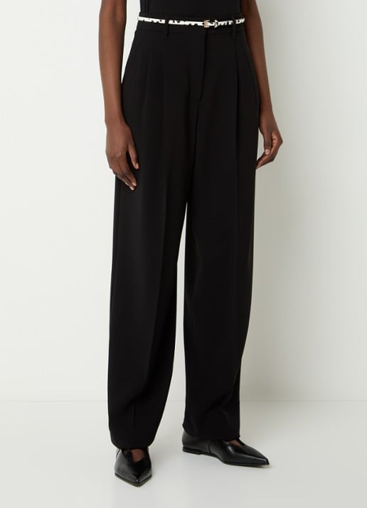 Max Mara Corvino high waist tapered fit pantalon met ceintuur