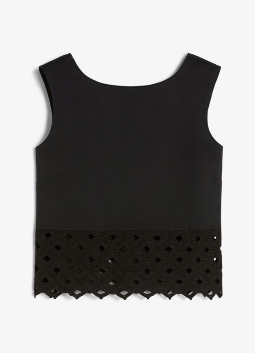 Max Mara Crop top met cut-out detail - voorkant 3 zwart