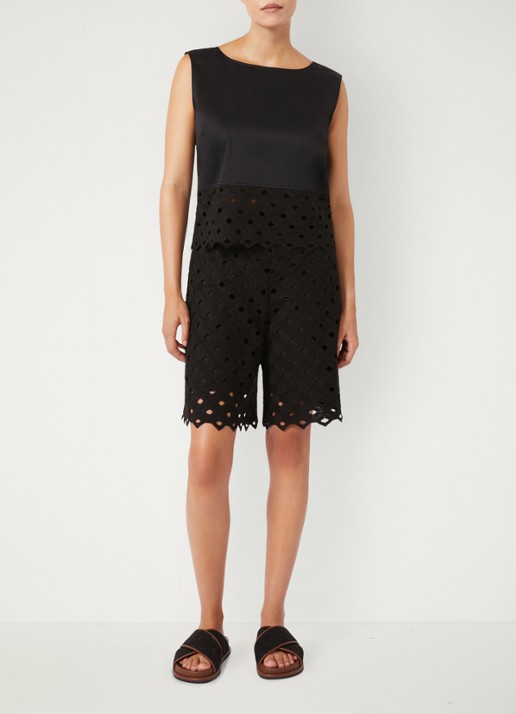 Max Mara Crop top met cut-out detail - voorkant 4 zwart