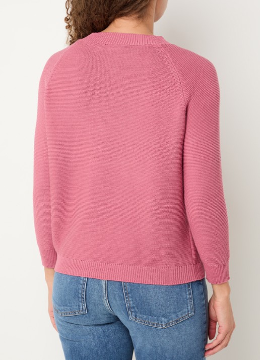Max Mara Daere fijngebreide trui met ronde hals - achterkant 4 roze