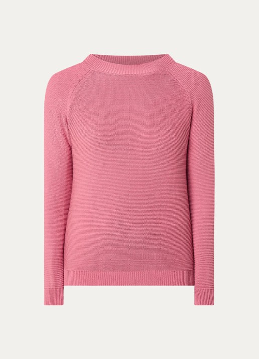Max Mara Daere fijngebreide trui met ronde hals - voorkant 2 roze