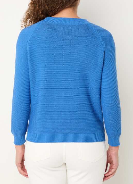 Max Mara Daere fijngebreide trui met ronde hals - achterkant 4 blauw