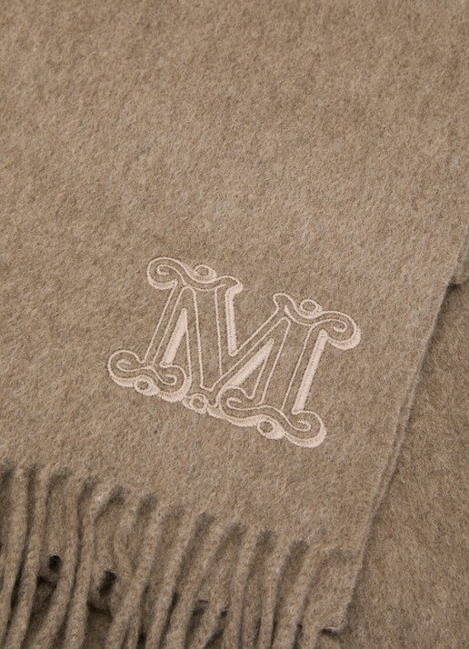 Max Mara Dalia sjaal van kasjmier 190 x 28 cm  - detail 2 beige