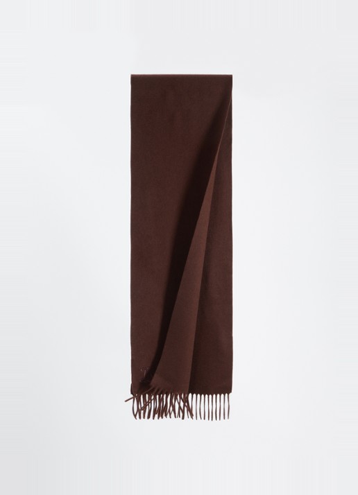 Max Mara Dalia sjaal van kasjmier 190 x 28 cm  - detail bruin