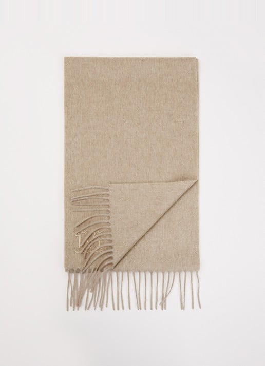 Max Mara Dalia sjaal van kasjmier met franjes 190 x 30 cm