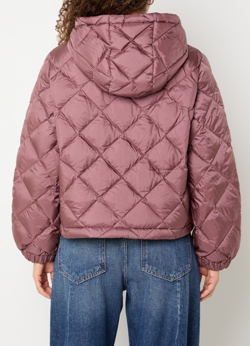 Max Mara Deris gewatteerde jack met quiltpatroon - achterkant 3 taupe