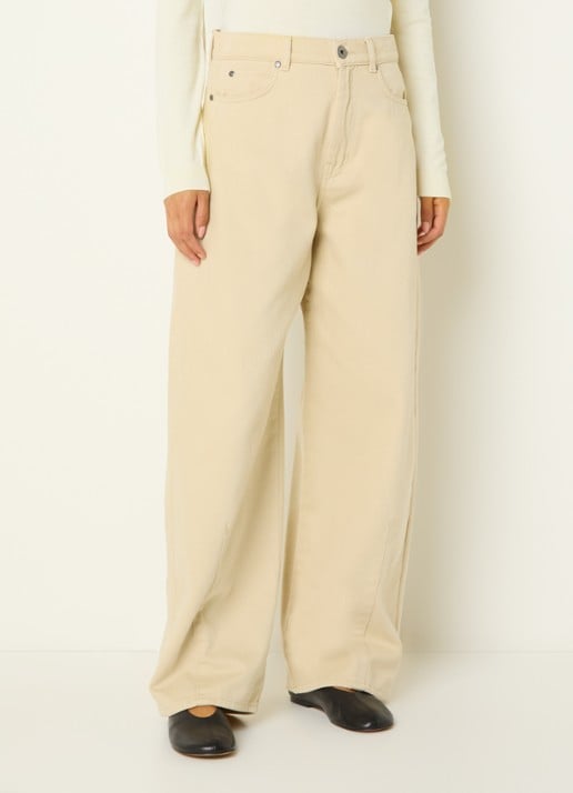 Max Mara Dordine high waist wide fit broek met steekzakken