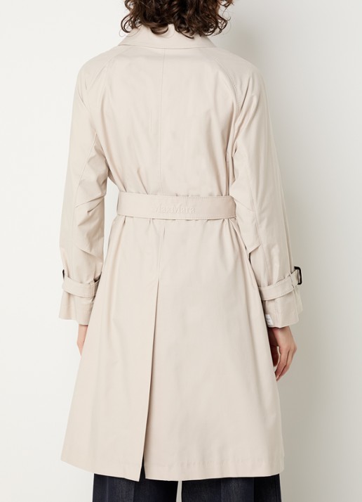 Max Mara Double-breasted trenchcoat met strikceintuur - achterkant 4 beige