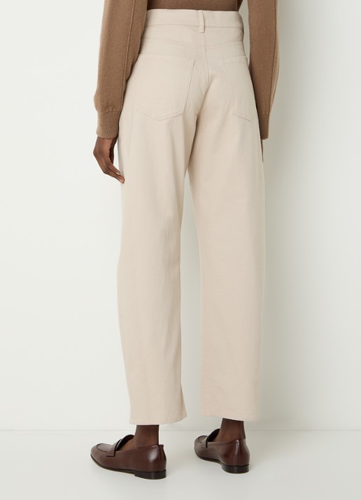 Max Mara Emily high waist tapered jeans met gekleurde wassing - achterkant beige
