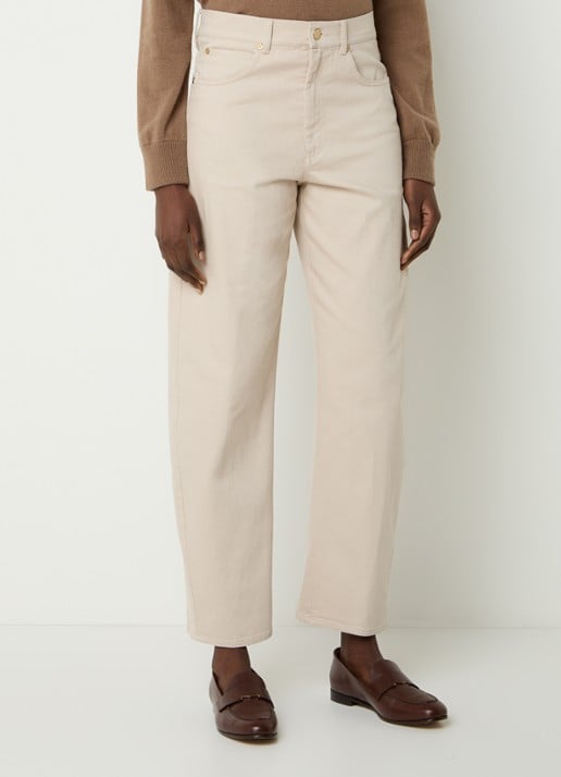 Max Mara Emily high waist tapered jeans met gekleurde wassing