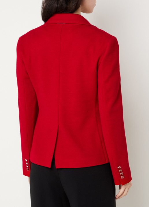Max Mara Emiro blazer in scheerwolblend met klepzakken - achterkant 4 rood