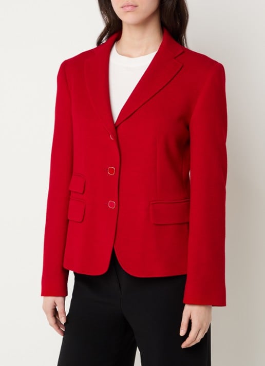 Max Mara Emiro blazer in scheerwolblend met klepzakken