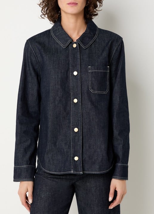 Max Mara Enfasi blouse van denim