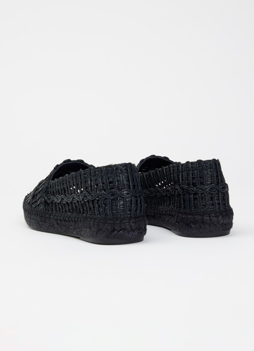 Max Mara Espadrille met opengewerkt dessin - achterkant 4 zwart