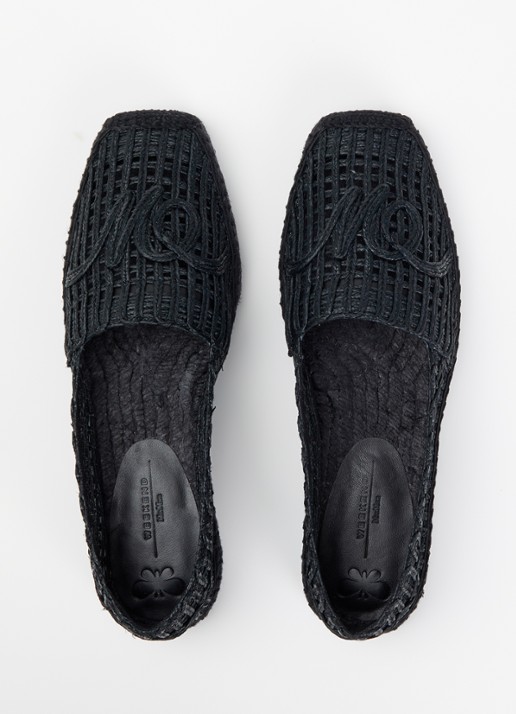 Max Mara Espadrille met opengewerkt dessin - detail 2 zwart