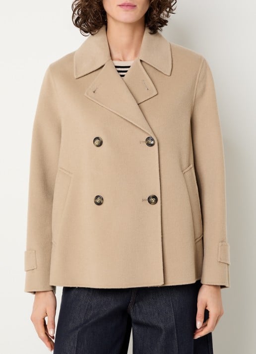 MaxMara Fantino double-breasted mantel van scheerwol met steekzakken