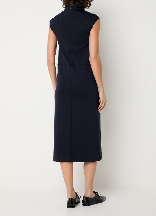 Max Mara Fatto midi jurk met steekzakken - achterkant donkerblauw