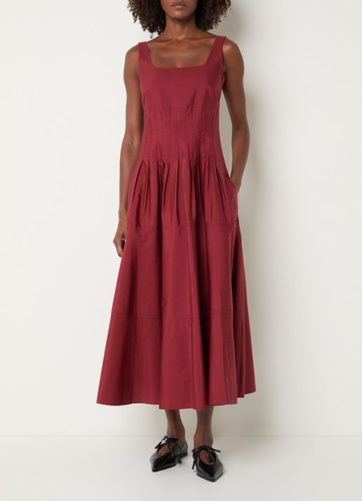 MaxMara Feltre midi jurk met steekzakken