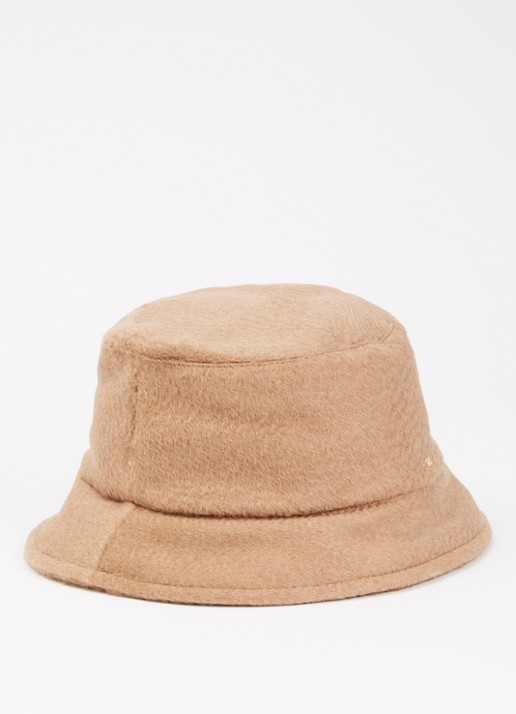 Max Mara Fiducia bucket hoed van kamelenwol - voorkant 2 camel