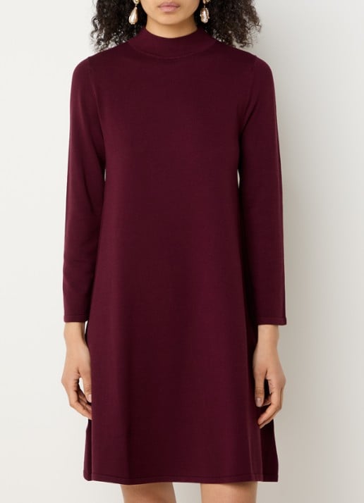Max Mara Fijngebreide mini trui-jurk met opstaande kraag