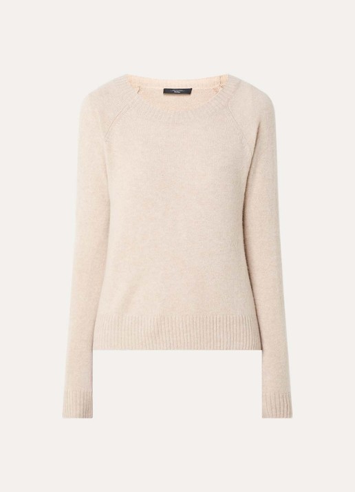 Max Mara Fijngebreide pullover van kasjmier - voorkant 3 beige