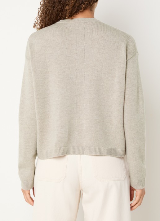 Max Mara Fijngebreide trui in kasjmierblend - achterkant 4 beige