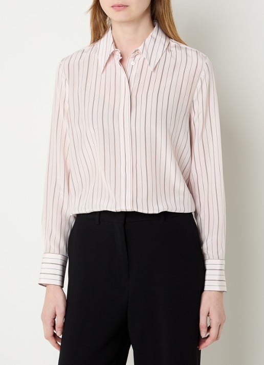 Max Mara Flirt blouse van zijde met streepprint