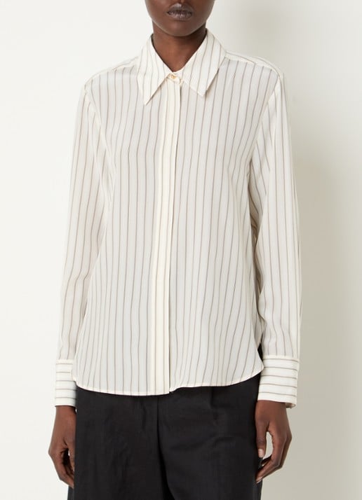 Max Mara Flirt blouse van zijde met streepprint
